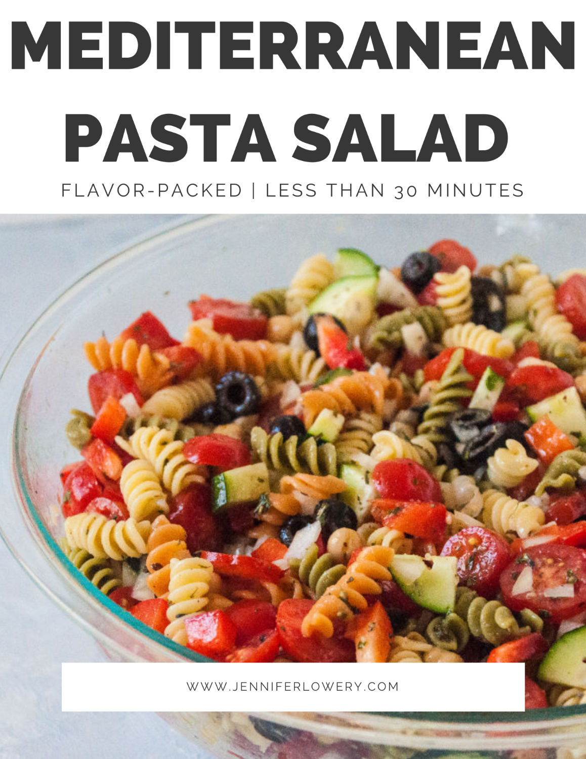 Mediterranean Pasta Salad Pinterest Pin