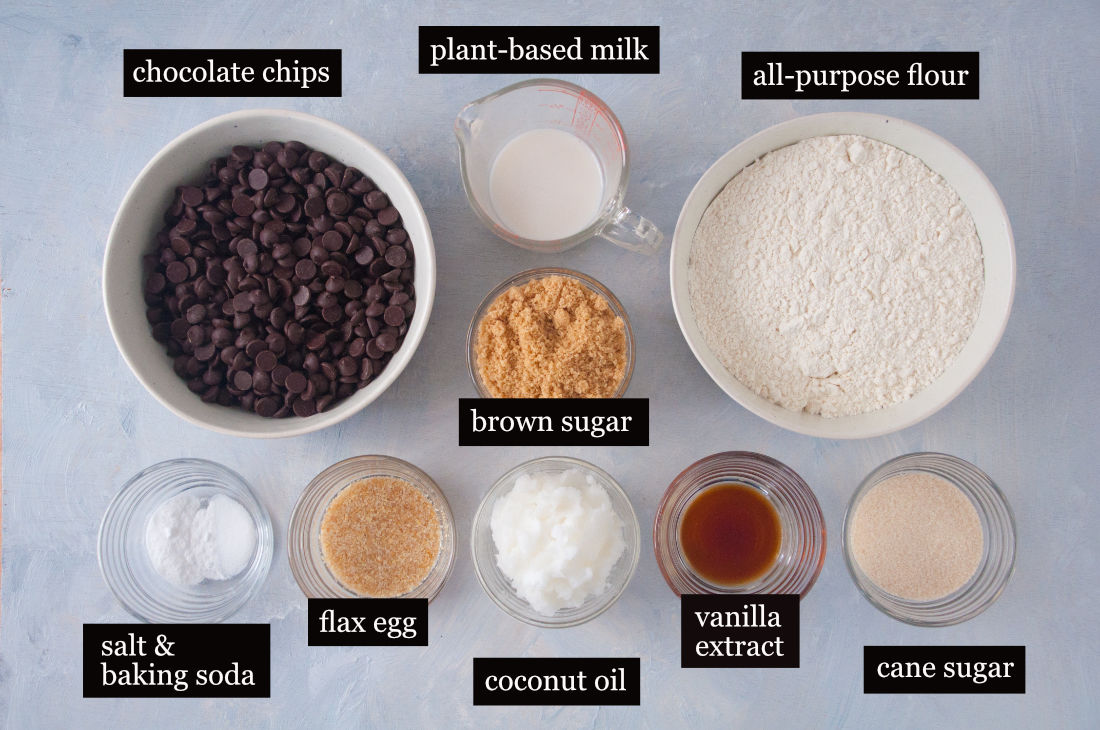 Vegan Chocoalte Chip Cookies Ingredients