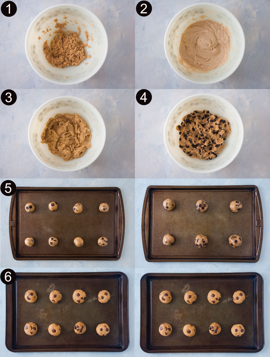 Step-by-step process to make Vegan Chocolate Chip Cookies