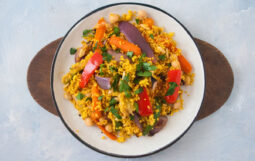 Tunisian Couscous Salad on a plate